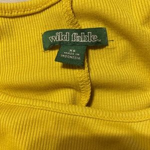 Wild fable yellow adjustable straps with pockets dress